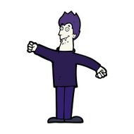 cartoon happy vampire N60