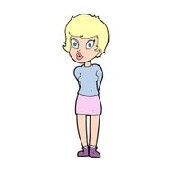 cartoon pretty woman N406