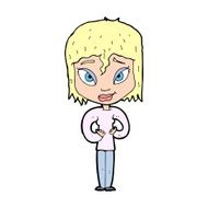 cartoon satisfied woman N15