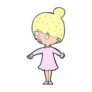 cartoon surprised woman N338