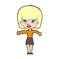 cartoon woman giving thumbs up symbol N98