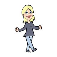 cartoon woman with no worries N57