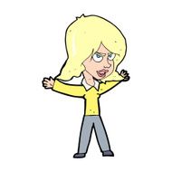 cartoon woman gesturing N43