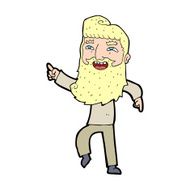 cartoon man with beard laughing and pointing N14