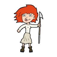 cartoon woman with spear N15