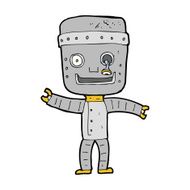 cartoon funny old robot N14