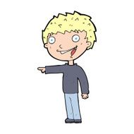 cartoon happy boy laughing N43