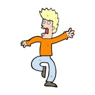 cartoon frightened man N155