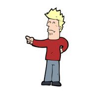 Cartoon Man Pointing N297