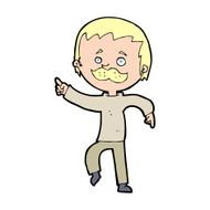 cartoon man with mustache pointing N43