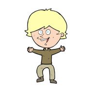 cartoon happy boy laughing N44