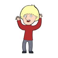 cartoon happy boy laughing N45