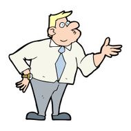 cartoon businessman asking question N14