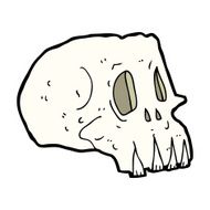 cartoon spooky skull N251