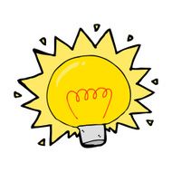 cartoon electric light bulb N39