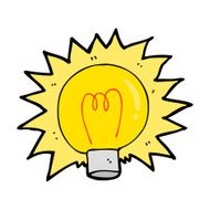 cartoon electric light bulb N40