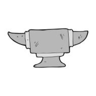 cartoon blacksmith anvil N10