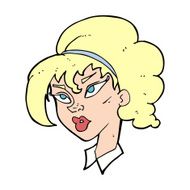 cartoon pretty woman N407