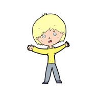 cartoon worried woman N112