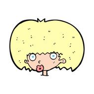 cartoon surprised woman N339
