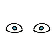 cartoon staring eyes N15
