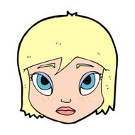 cartoon female face N218