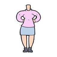 cartoon female body (add photos or mix and match cartoons) N334
