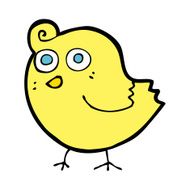 funny cartoon bird N257