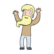 cartoon excited man with beard N14