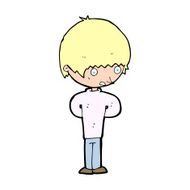 cartoon nervous boy N21