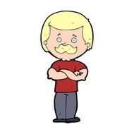 cartoon manly mustache man N13