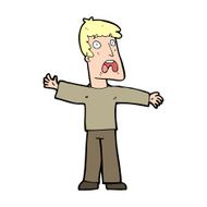 cartoon frightened man N158