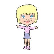 cartoon woman pointing N309