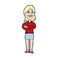 cartoon proud woman N40