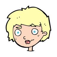 cartoon confused woman N157