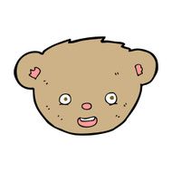 cartoon teddy bear face N27
