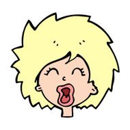 Cartoon Woman Screaming N20