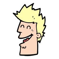 cartoon happy man N705