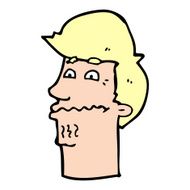 cartoon nervous man N227