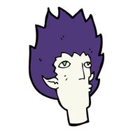 cartoon vampire face N57