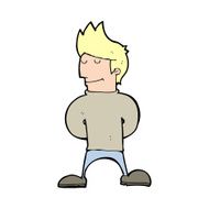 cartoon happy man N707