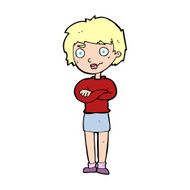 cartoon annoyed woman N279