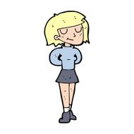 cartoon pleased woman N15