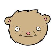 cartoon teddy bear head N25