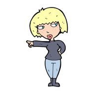 cartoon annoyed woman pointing N15