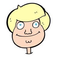 cartoon happy boy&#039;s face N29