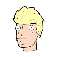 cartoon nervous man N229