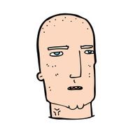 cartoon bald tough guy N29