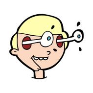 cartoon excited boy&#039;s face N15