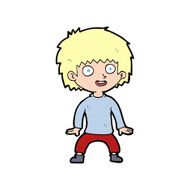 cartoon excited boy N222